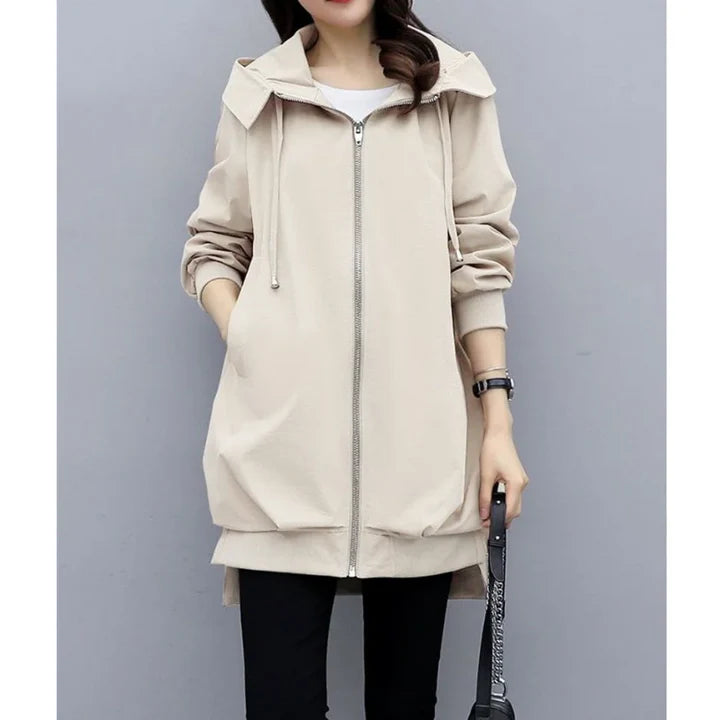 Trenchcoat Tussenjas Dames met Capuchon