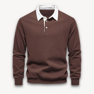 Heren Polo Trui met Lange Mouwen – 100% Katoen