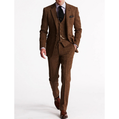 Heren 3-Delige Set – Klassieke Blazer, Vest & Broek