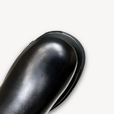 Dames Zwarte Leren Chelsea Boots – Chunky Zool & Slip-On Comfort