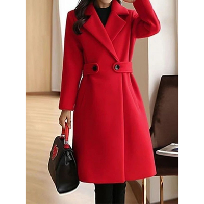 Slim-Fit Winterjas met Ceintuur