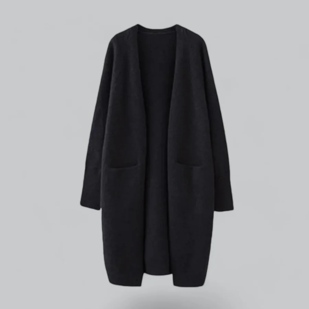 Dames Lange Open Vest – Casual & Comfortabel in Tijdloos Design