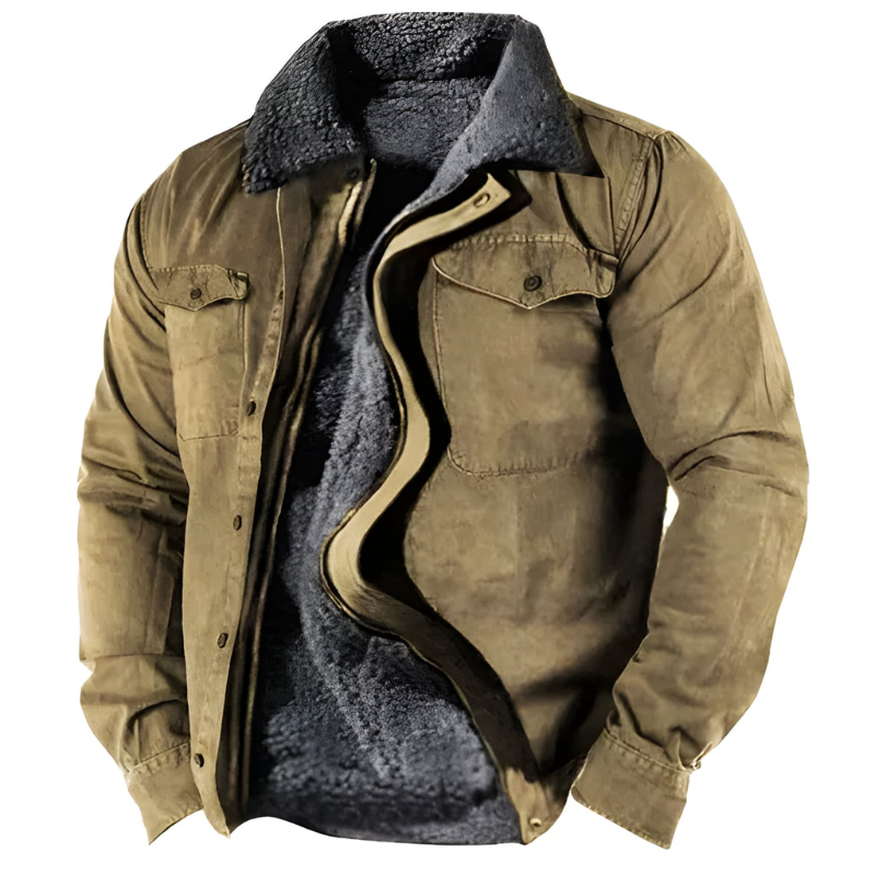 Heren Military Jacket – Winterjas met Functionele Zakken & Duurzaam Design