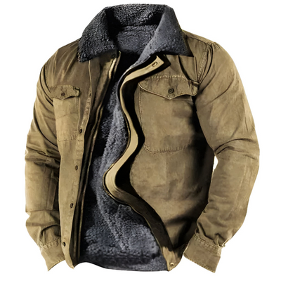 Heren Military Jacket – Winterjas met Functionele Zakken & Duurzaam Design