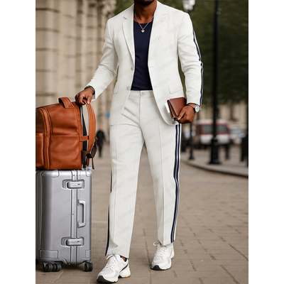Modern Herenpak – Blazer & Broek met Side Stripe