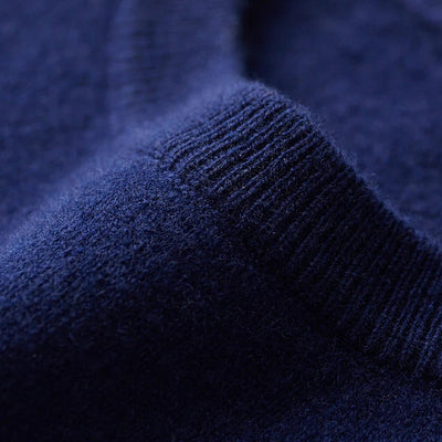 Merino Wol Navy Trui – Tijdloze Luxe voor Heren