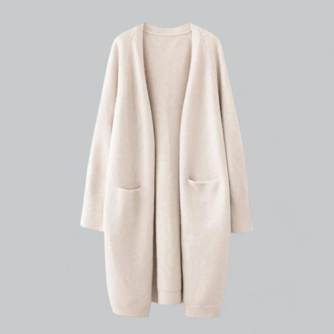 Dames Lange Open Vest – Casual & Comfortabel in Tijdloos Design