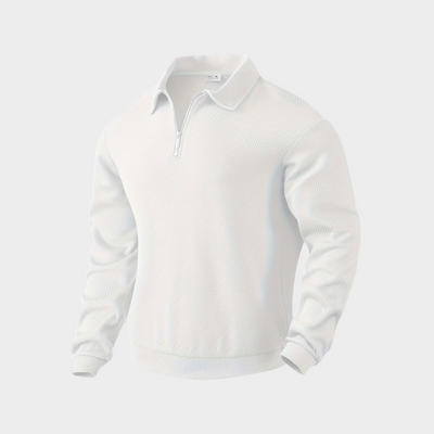 Luxe Quarter Zip Trui met Geometrisch Design – Heren