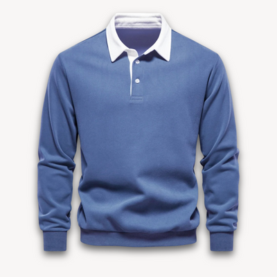 Heren Polo Trui met Lange Mouwen – 100% Katoen
