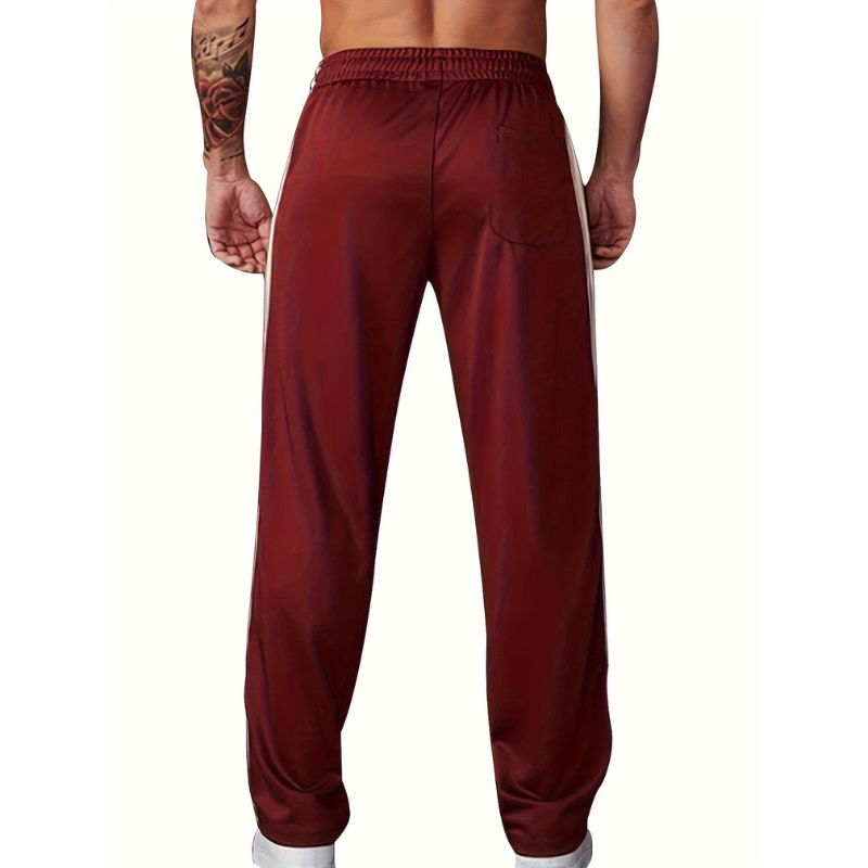 Heren Sportbroek – Lichtgewicht Gebreid met Losse Fit & Zijstreep