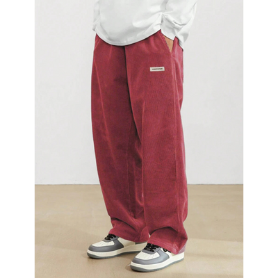 Heren Corduroy Broek – Loose-Fit met Rechte Pijp