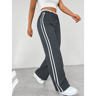 Milano Sportieve Wide-Leg Broek met Strependetail