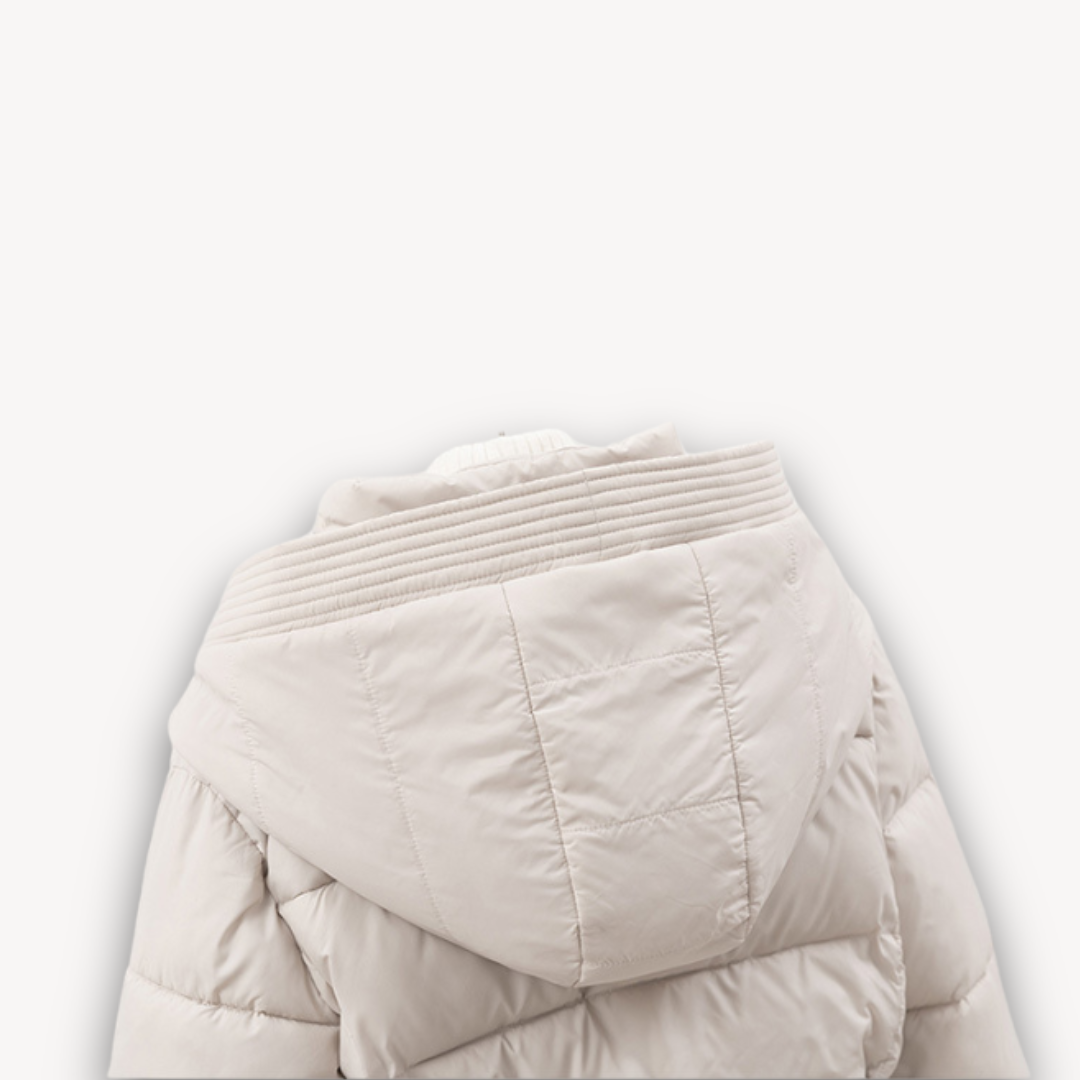 Dames Gewatteerde Winterjas met Kap & Ceintuur – Lichtgewicht & Warm
