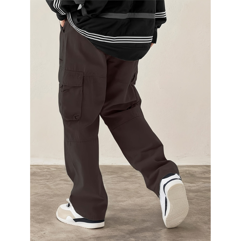 Heren Cargo Broek – Trekkoord & Klepzakken in Streetwear Stijl