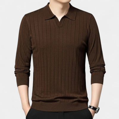Luxe Lange Mouw Polo – Slim Fit Herenmode