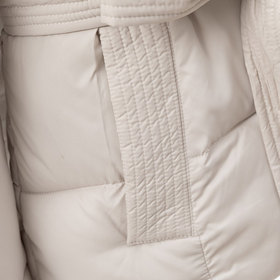 Dames Gewatteerde Winterjas met Kap & Ceintuur – Lichtgewicht & Warm
