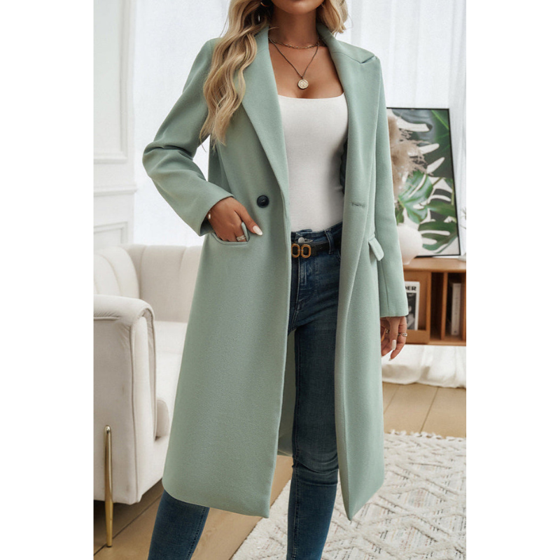 Elegante Lange Dames Winterjas – Getailleerd & Tijdloos