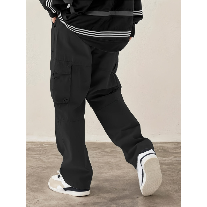 Heren Cargo Broek – Trekkoord & Klepzakken in Streetwear Stijl