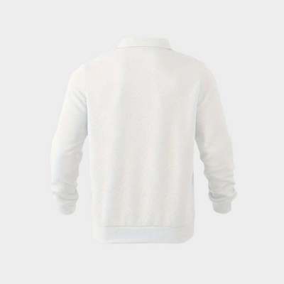 Luxe Quarter Zip Trui met Geometrisch Design – Heren