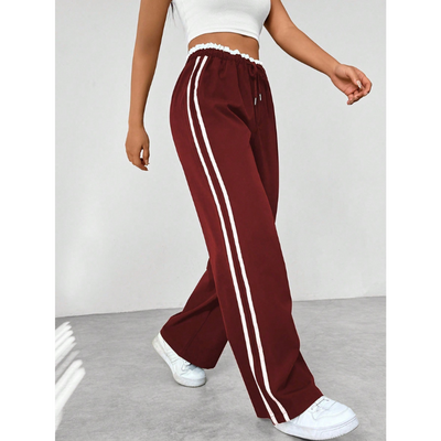 Milano Sportieve Wide-Leg Broek met Strependetail