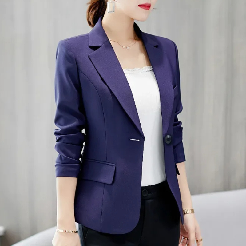 Dames Blazer met Enkele Knoop – Tijdloze All-Season Elegantie