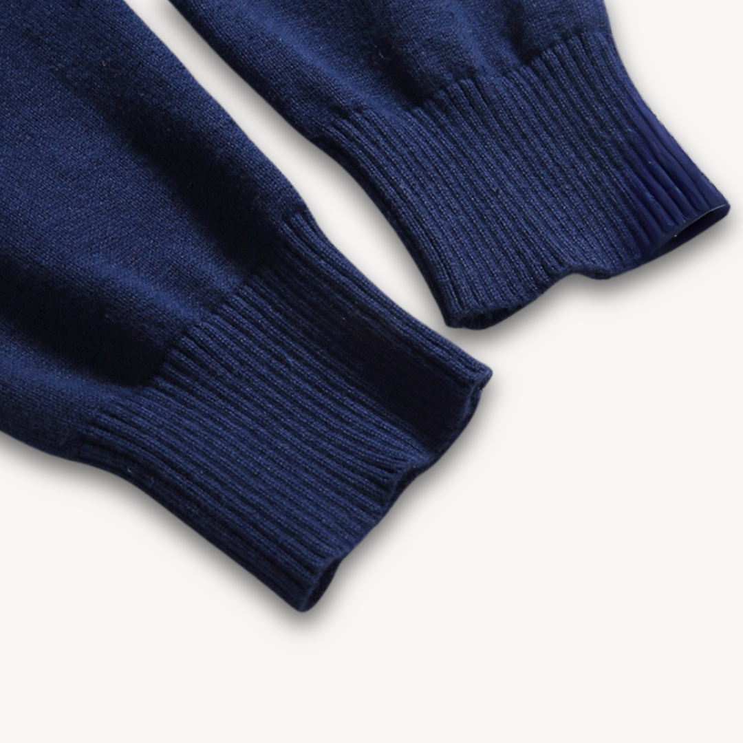 Heren V-Hals Trui – Slim Fit Katoenmix