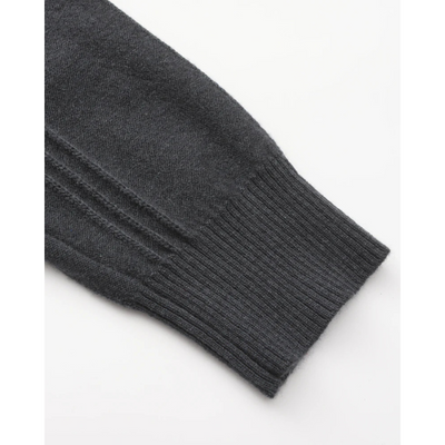 100% Kasjmier Geribbelde Half Zip