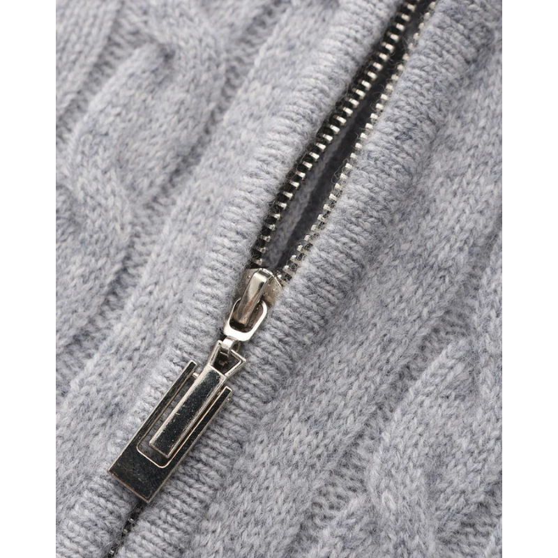 100% Cashmere Woven Half Zip