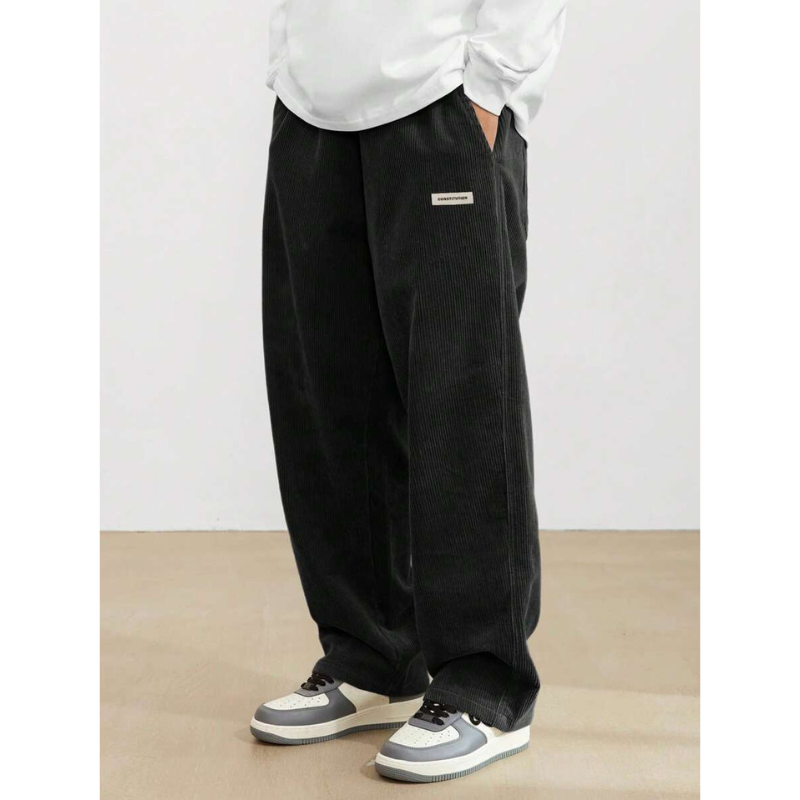 Heren Corduroy Broek – Loose-Fit met Rechte Pijp