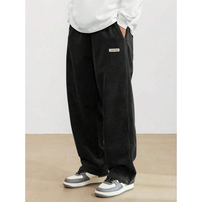 Heren Corduroy Broek – Loose-Fit met Rechte Pijp