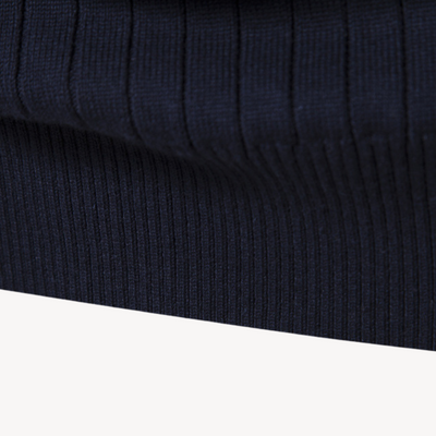 Heren Geribde Katoenen Half-Zip Trui