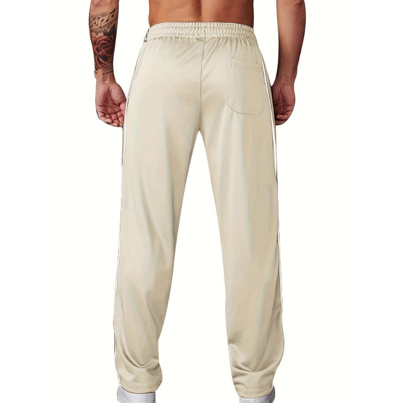 Heren Sportbroek – Lichtgewicht Gebreid met Losse Fit & Zijstreep