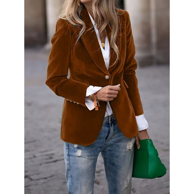 Velvet Dames Blazer met Gouden Knopen