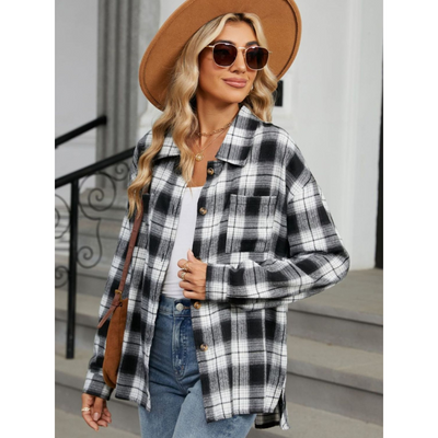 Milano Dames Geruite Blouse van Premium Katoen