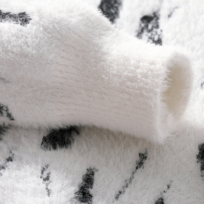 Heren Gebreide Trui – Fuzzy Wolmix met Uniek Dierenpatroon
