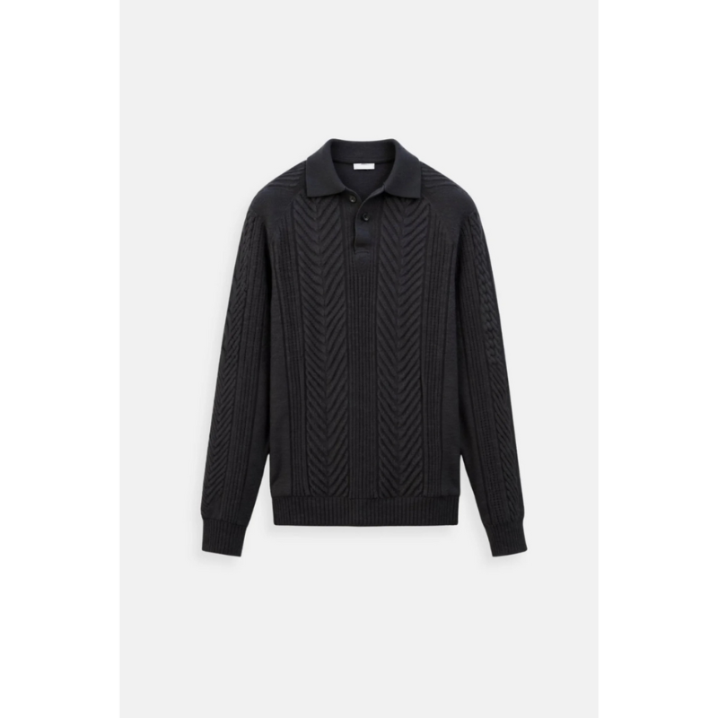Louis Retro Trui – Effen Kleur, Lange Mouwen