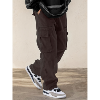 Heren Cargo Broek – Trekkoord & Klepzakken in Streetwear Stijl