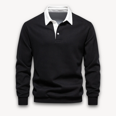 Heren Polo Trui met Lange Mouwen – 100% Katoen