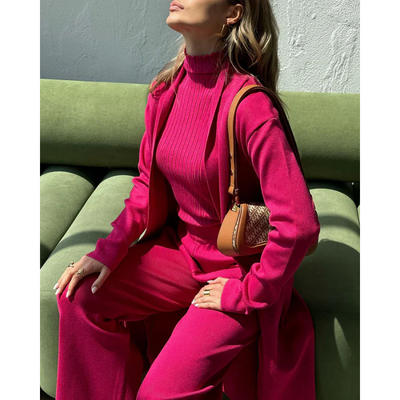 Dames 3-Delige Lounge Set – Zacht & Stijlvol