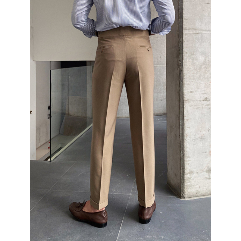 Heren Pantalon – Gurkha Broek met Hoge Taille