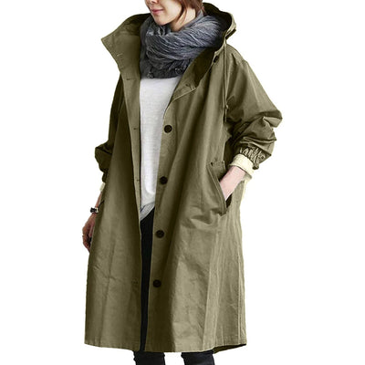 ADALEE – Lange Waterdichte Regenjas Dames