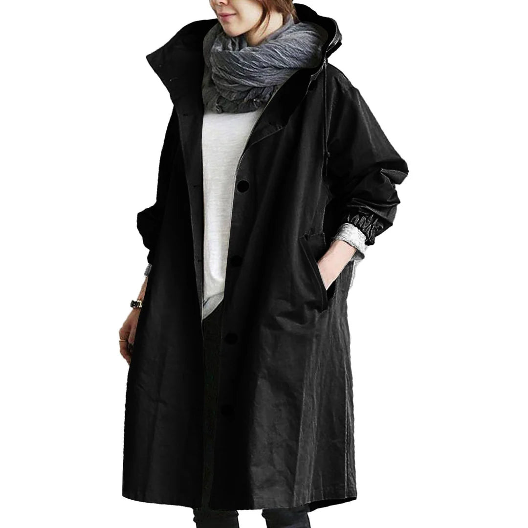 ADALEE – Lange Waterdichte Regenjas Dames
