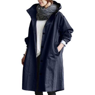 ADALEE – Lange Waterdichte Regenjas Dames