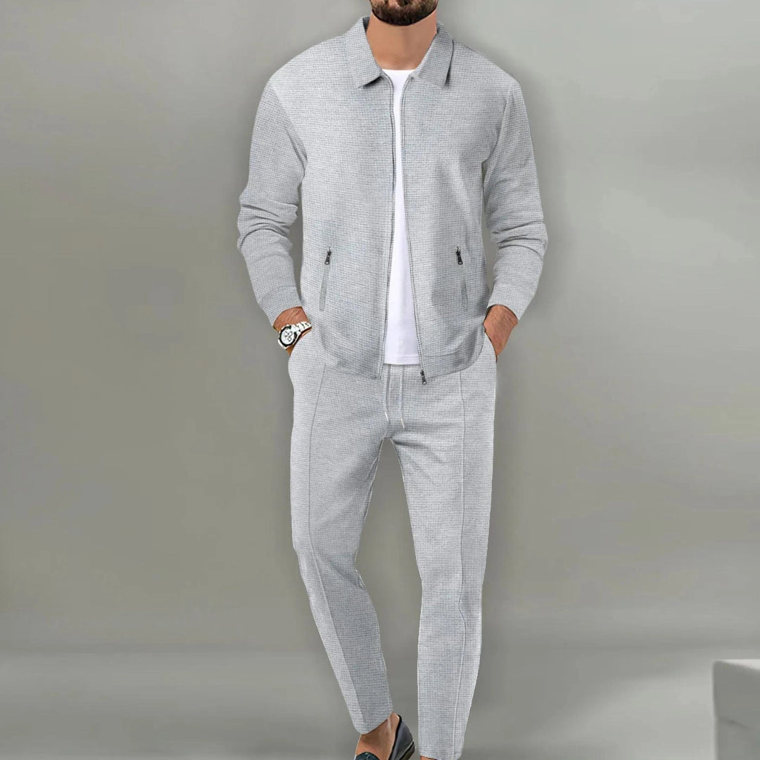 Heren Trainingspak 2-Delig – Lichtgewicht Zip Jacket & Tapered Joggers