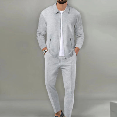 Heren Trainingspak 2-Delig – Lichtgewicht Zip Jacket & Tapered Joggers