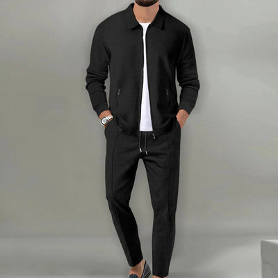 Heren Trainingspak 2-Delig – Lichtgewicht Zip Jacket & Tapered Joggers