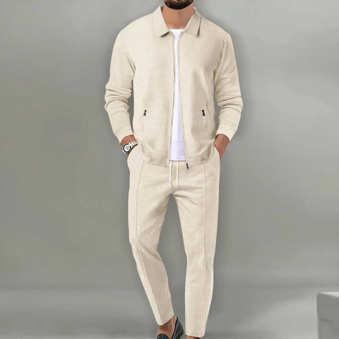 Heren Trainingspak 2-Delig – Lichtgewicht Zip Jacket & Tapered Joggers
