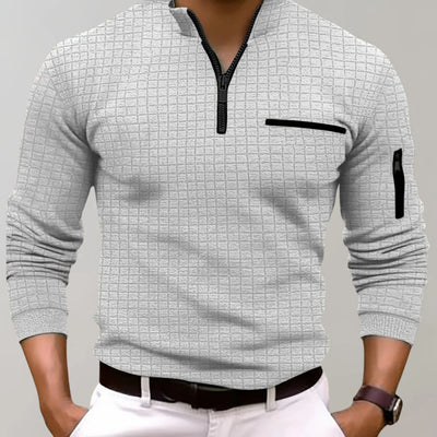 Baard Long Sleeve Half Zip Polo