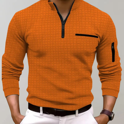 Baard Long Sleeve Half Zip Polo