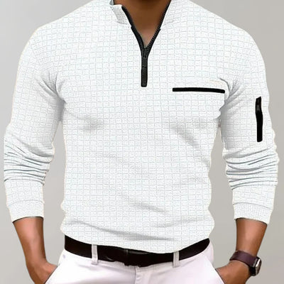 Baard Long Sleeve Half Zip Polo
